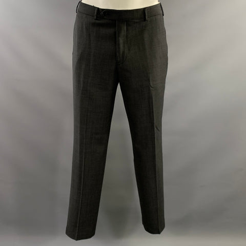 BROOKS BROTHERS Chest Size 42 Regular Grey Black Nailhead Wool Notch Lapel Suit