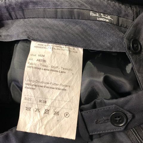 PAUL SMITH Size 30 Black Wool Tuxedo Dress Pants
