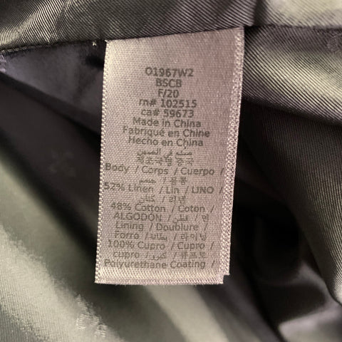 JOHN VARVATOS Size 44 Black Linen Cotton Zip Up Jacket