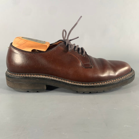 ALDEN Size 7 Burgundy Brown 9432S Leather Lace Up Shoes