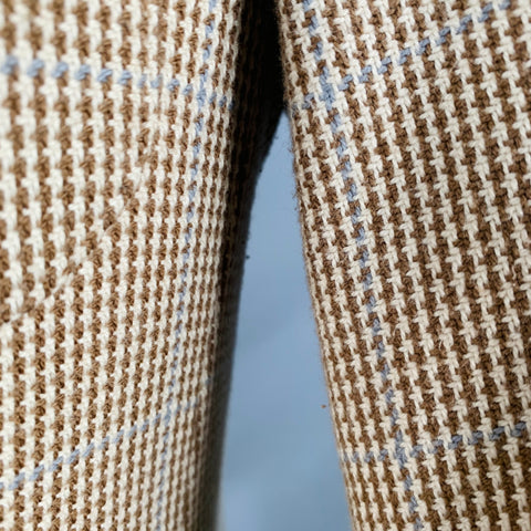 RALPH LAUREN Size 40 Brown Beige Plaid Cotton Notch Lapel Sport Coat