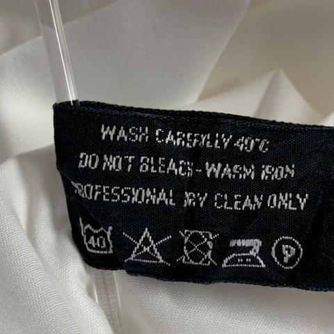 TOM FORD Size M White Cotton Curved Cutaway Long Sleeve Shirt