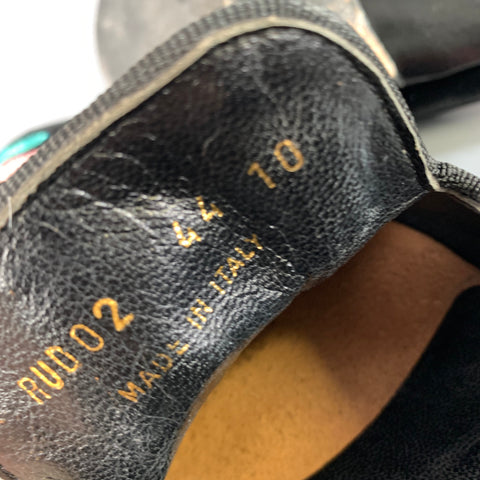 PAUL SMITH Size 11 Black Multi Color Embroidery Velvet Slip On Loafers