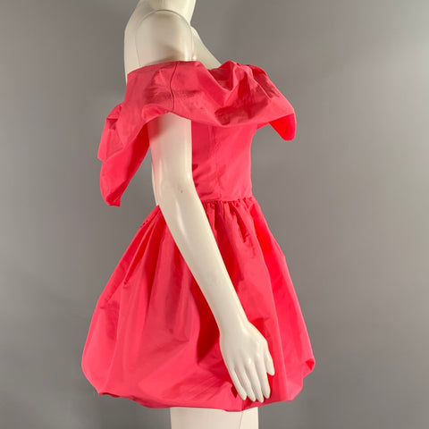 MSGM Size S Pink Polyester Strapless Dress