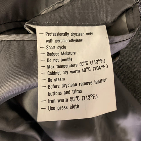 V2 by VERSACE Size 42 Grey Black Heather Double Breasted Suit