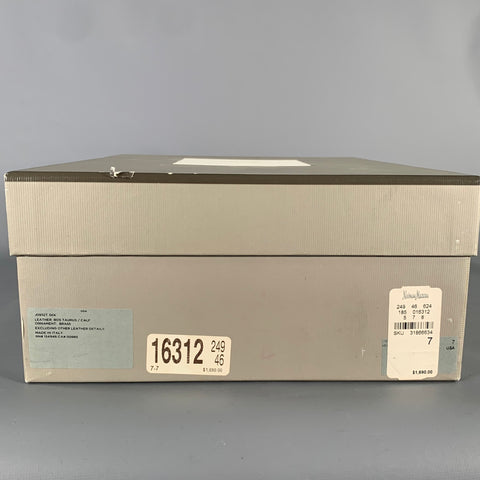 TOM FORD Taurus Size 7 Silver Metallic Leather Boots