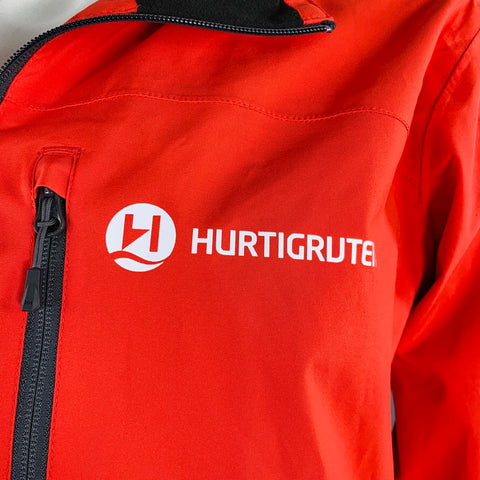 HELLY HANSEN x HURTIGRUTEN Size L Red Yellow Color Block Polyester Jacket