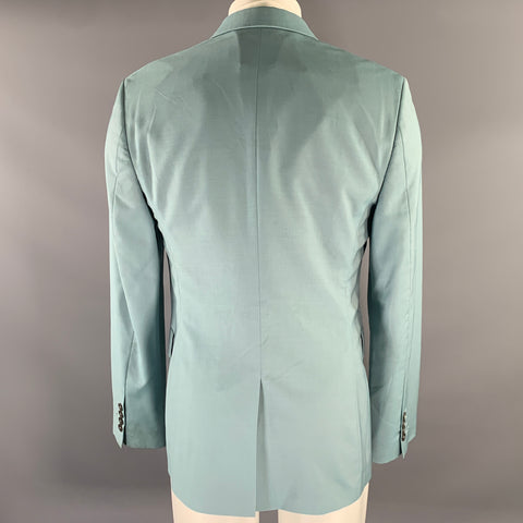 PS by PAUL SMITH Size 42 Turquoise Wool Mohair Notch Lapel Sport Coat