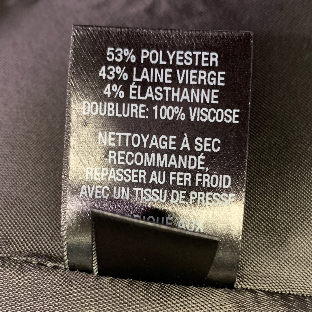 NILI LOTAN Size 2 Black Grey Polyester Blend Pinstripe Peak Lapel Pantsuit