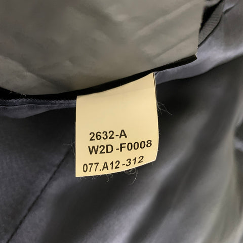 PRADA Chest Size 42 Navy Solid Wool Notch Lapel Sport Coat