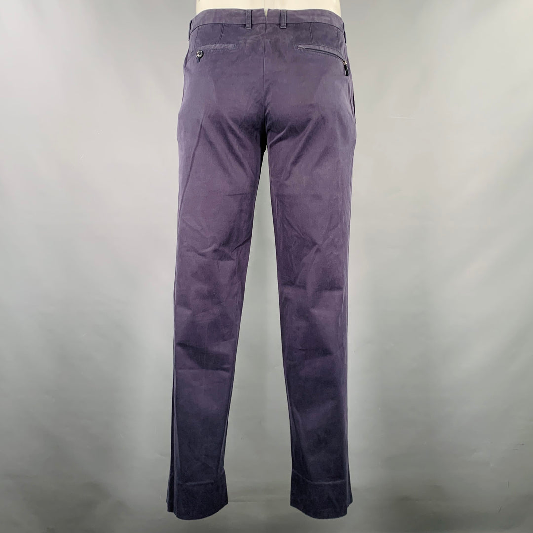 ERMENEGILDO ZEGNA Size 34 Grey Charcoal Cotton Blend Casual Pants