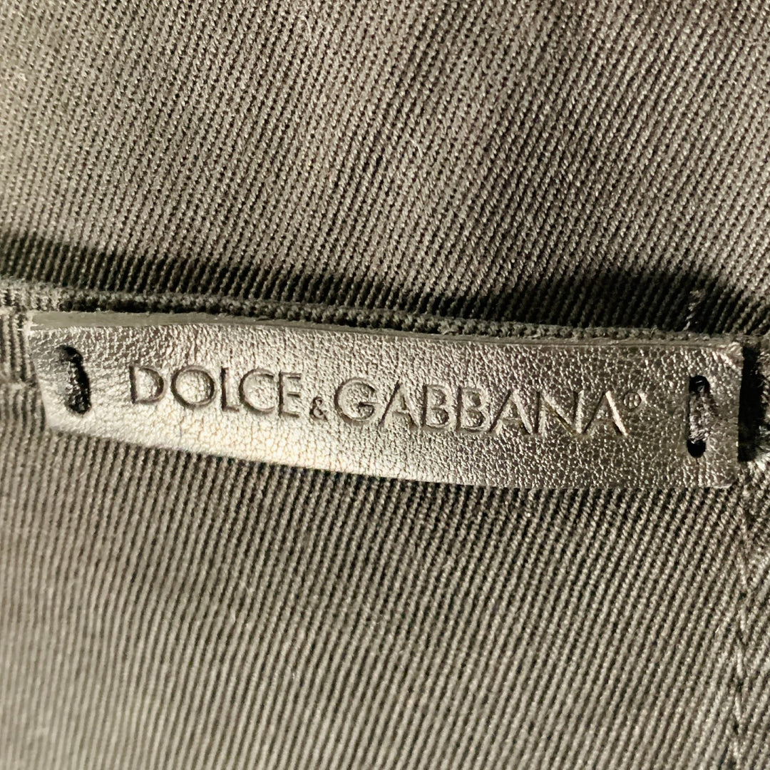 DOLCE & GABBANA Size 36 Black Cotton Blend Jean Cut Casual Pants