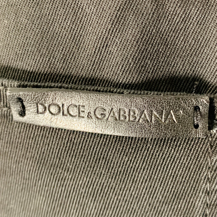 DOLCE & GABBANA Size 36 Black Cotton Blend Jean Cut Casual Pants