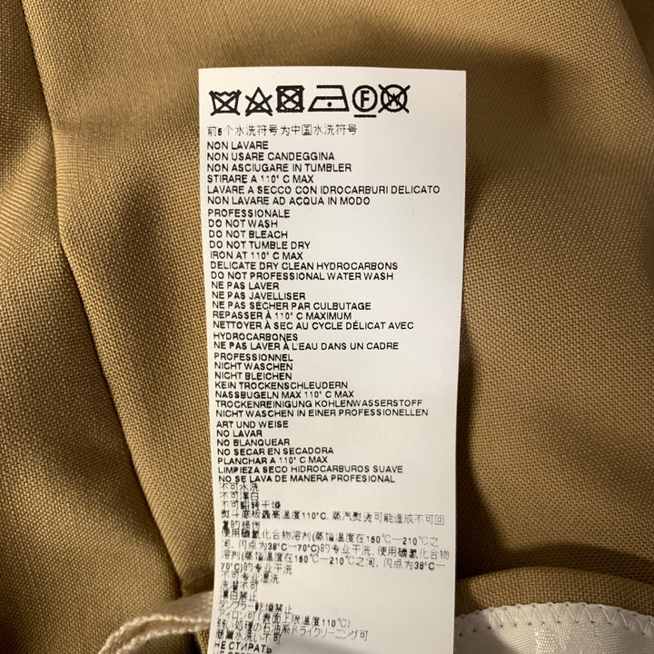 MARNI Size 32 Khaki Wool Button Fly Dress Pants