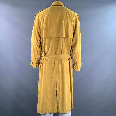 BRIONI Size 46 Yellow Polyethylene Trenchcoat