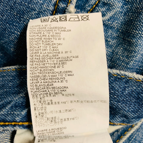 MAISON MARGIELA Size 34 Blue Cotton Button Fly Jeans