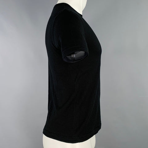 THEORY Size S Black Wool Crew Neck T-shirt