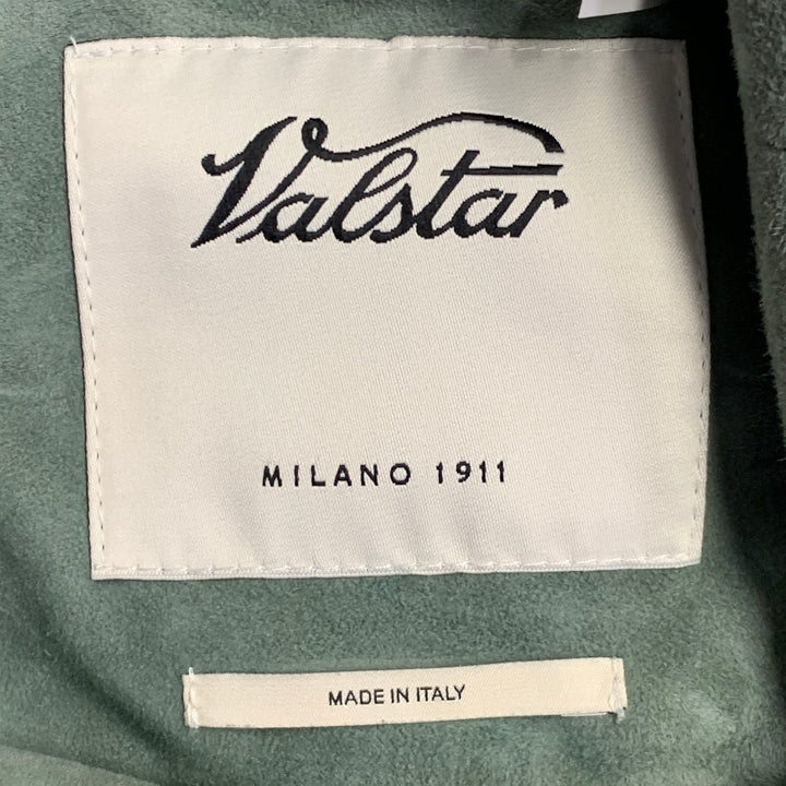 VALSTAR Size S Valstarino Sage Green Goat Suede Blouson Jacket
