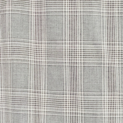 NUMBER M Size 32 Grey Black Plaid Cotton Blend Elastic Waistband Casual Pants