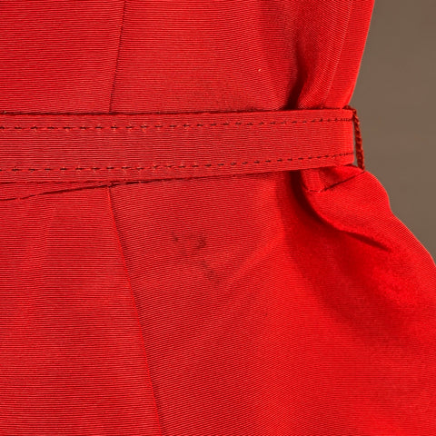 OSCAR DE LA RENTA Size M Red Silk Taffeta One Shoulder Knee Length Cocktail Dress