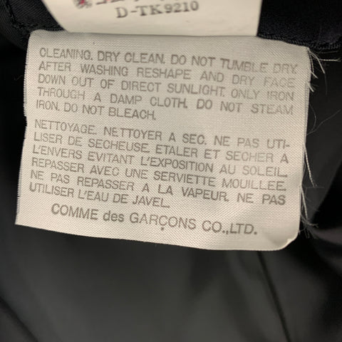 COMME des GARCONS 1988 Size S Black Cotton Velvet Double Breasted Vest