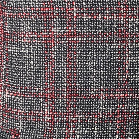 ERMENEGILDO ZEGNA Size 44 Grey Burgundy White Tweed Sport Coat