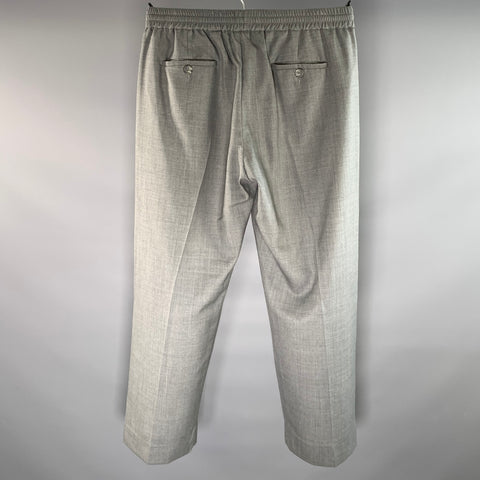 JOHN ELLIOTT Size 5 Grey Heather Wool Pleated Casual Pants