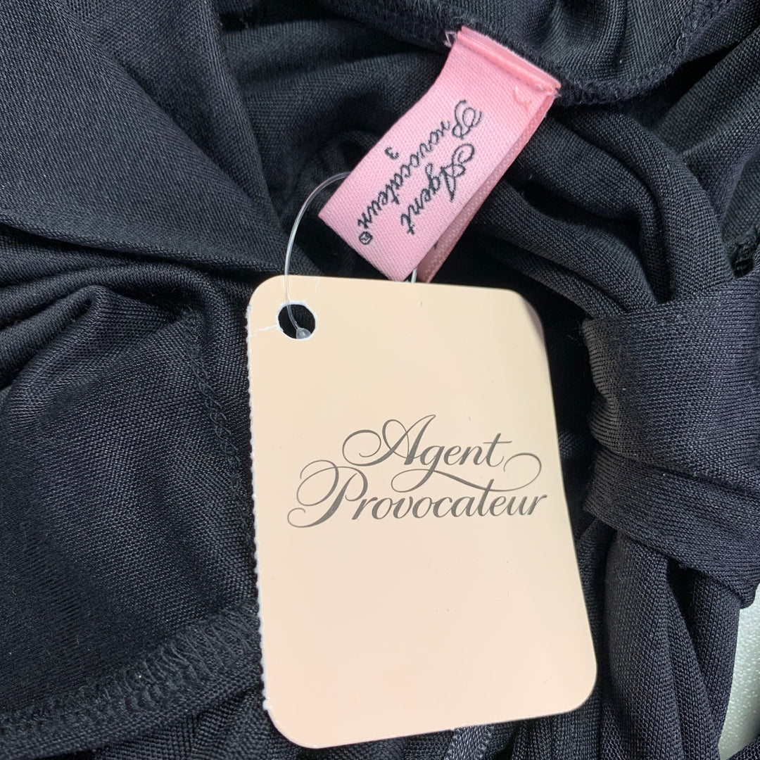 AGENT PROVOCATEUR Size 3 Black Silk Halter Cocktail Dress