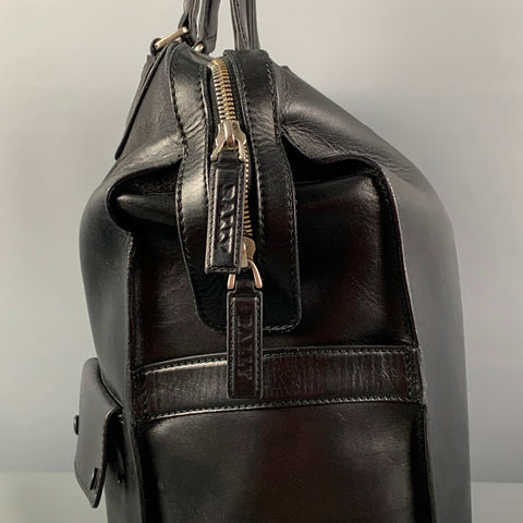 BALLY Black Leather Top Handles Tote Bag