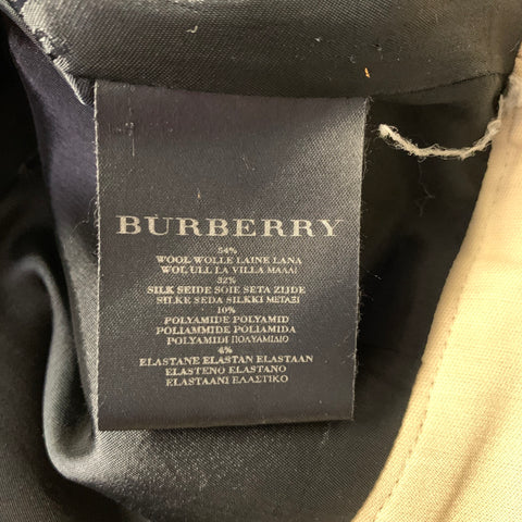 BURBERRY Size 6 Tan Beige Wool Silk Pencil Knee Length Skirt