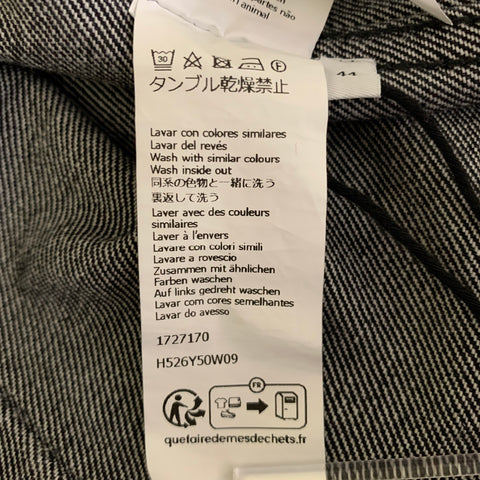 LOEWE Size 34 Grey Patch Cotton Chore Jacket