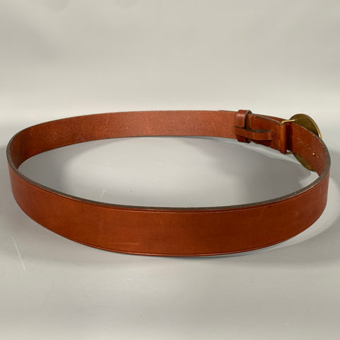 RALPH LAUREN Size 42 Brown Gold Solid Leather Belt