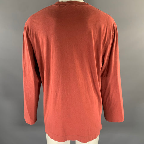 OUR LEGACY Size M Red Brick Cotton Long Sleeve T-shirt