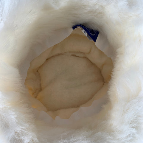 COMME des GARCONS SHIRT Size M White Fuzzy Acetate Hat