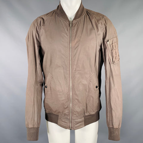 Veste zippée DRKSHDW Taille M, mélange de coton, couleur kaki taupe