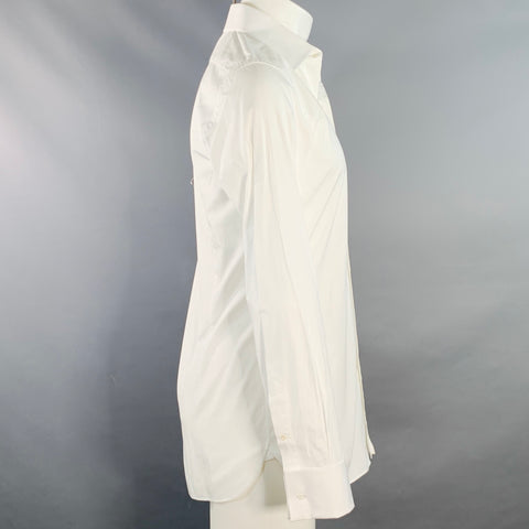 TOM FORD Size S White Cotton French Cuff Long Sleeve Shirt