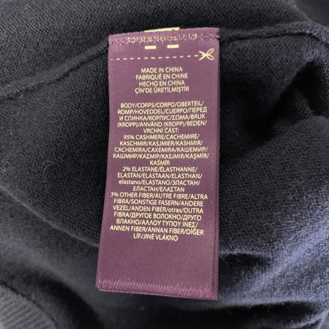RALPH LAUREN Size S Navy Knit Cashmere Blend Sweatpants