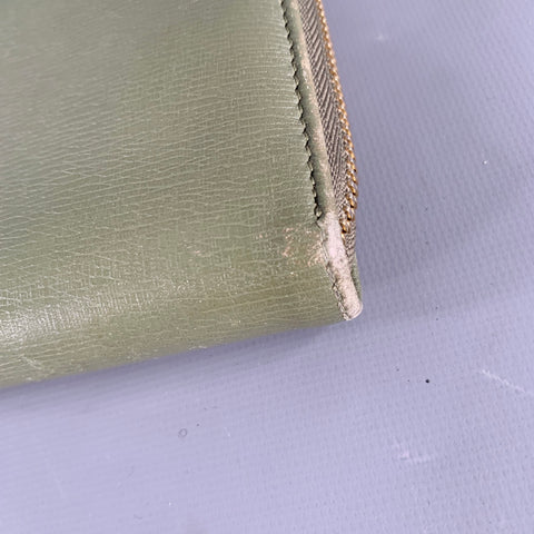 GUCCI Green Leather Zip Wallet