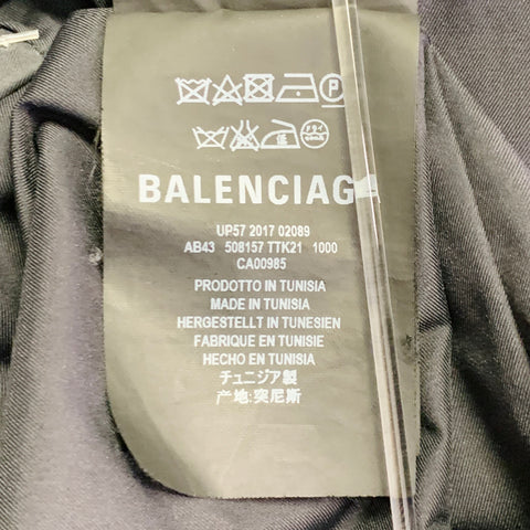 BALENCIAGA Size S Black Viscose Blend Zip Up Jacket
