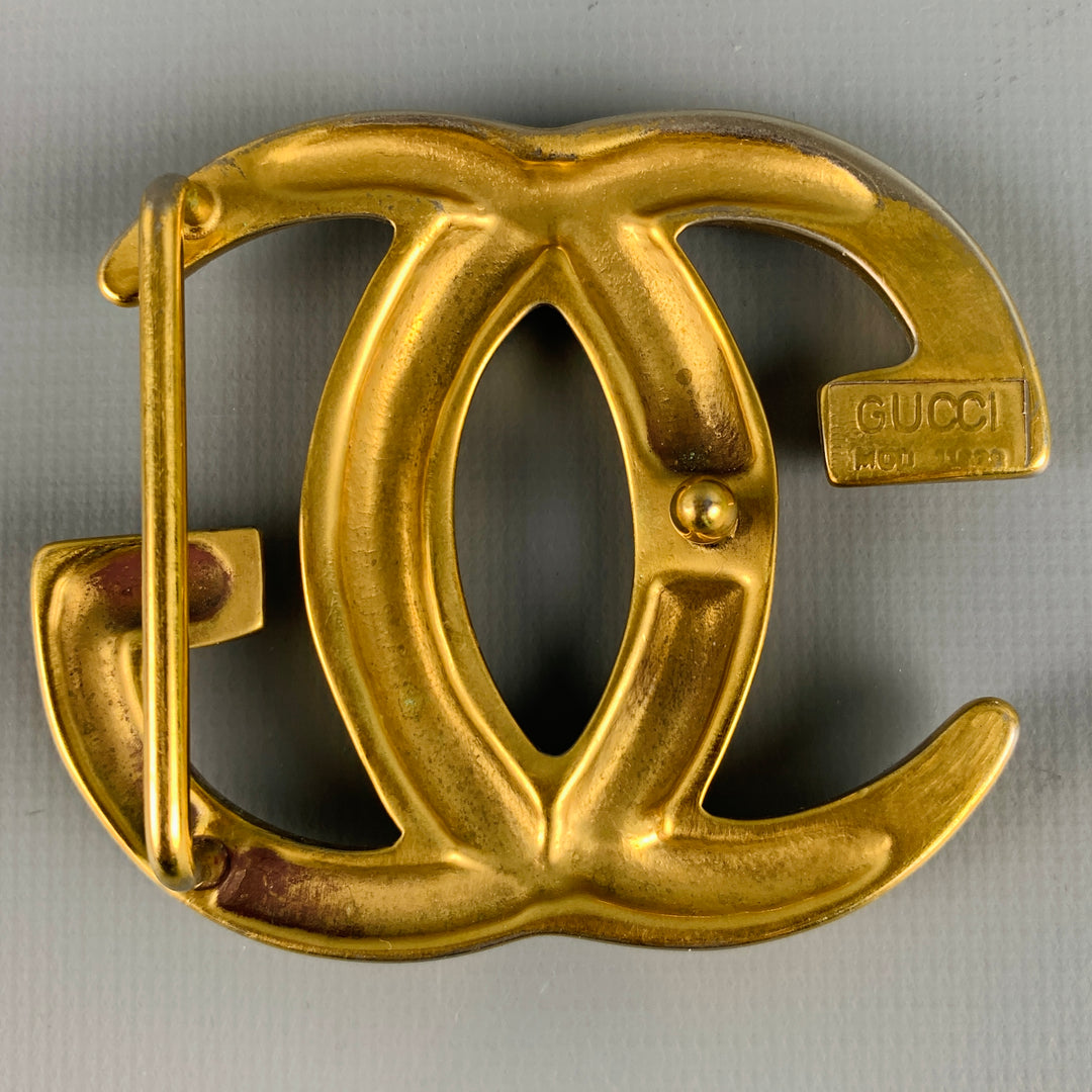 Hebilla de cinturón con monograma GG de metal talla L de GUCCI