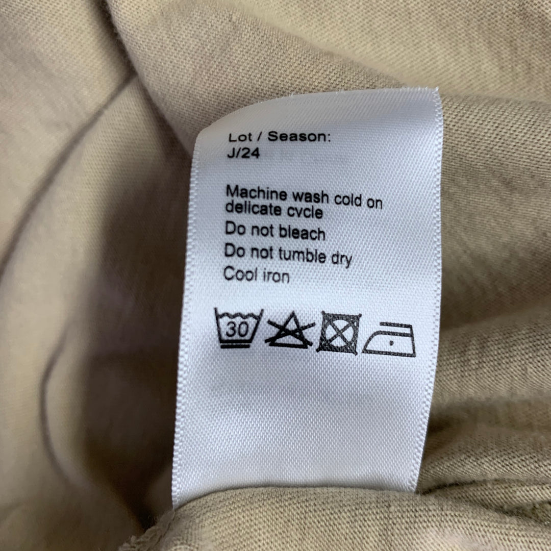 R13 Size M Stamp Khaki Black Cotton Punk Short Sleeve T-shirt