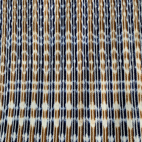 Écharpe au crochet VINTAGE en tissu mélangé crème et marine