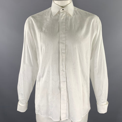 Chemise à manches longues et col pointu à motif floral ETON Taille L