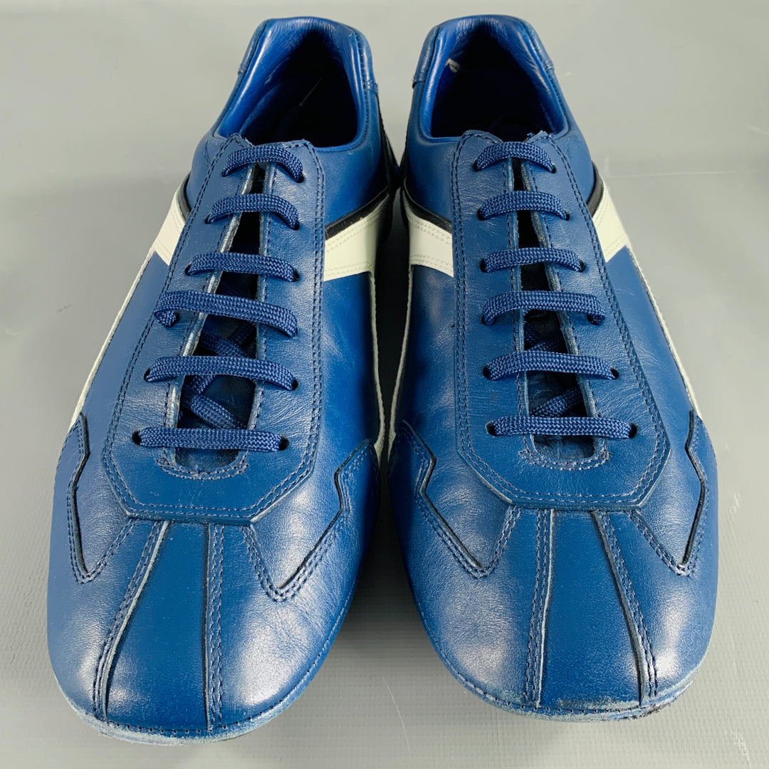 PRADA Size 7.5 -Monte Carlo- Blue White Color Block Sneakers