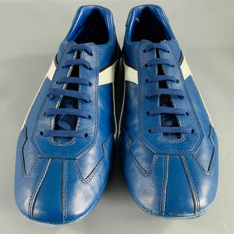 PRADA Size 7.5 -Monte Carlo- Blue White Color Block Sneakers