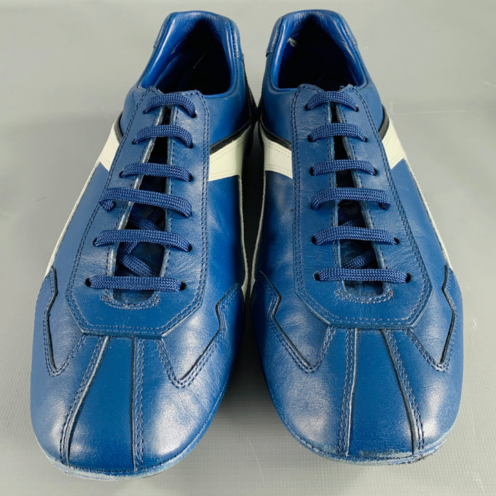 PRADA Size 7.5 -Monte Carlo- Blue White Color Block Sneakers