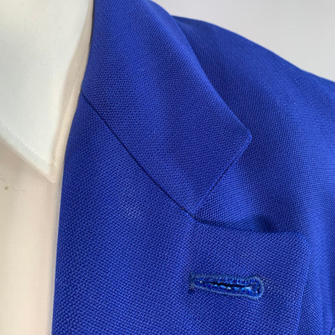 HAIDER ACKERMANN Size 40 Royal Blue Wool Open Front Notch Lapel Sport Coat