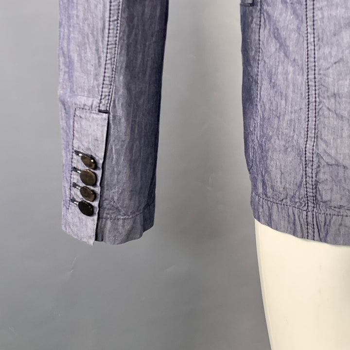 LANVIN x ACNE Size S Blue Cotton Notch Lapel Jacket