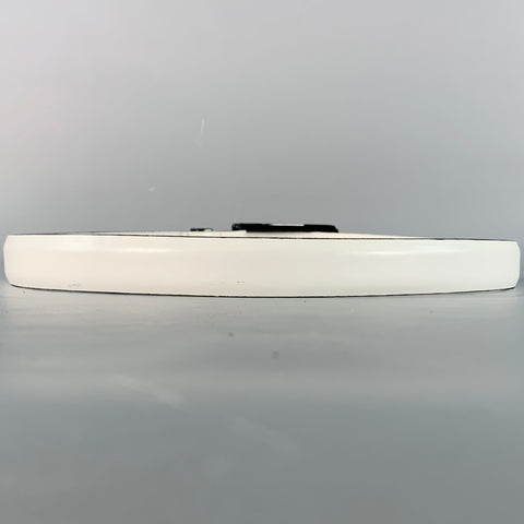 WCM NEW YORK Size M White Leather Belt