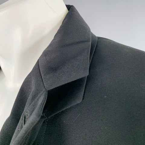 COMME des GARCONS HOMME PLUS 2022 Size S Black Wool Notch Lapel Jacket